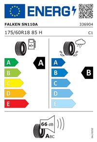 Efficiency label - FALKEN SN110A, SINCERA SN110A 175/60R18